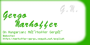 gergo marhoffer business card